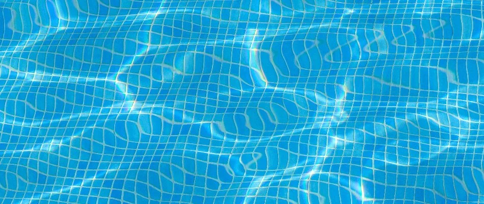 Crystal clear pool water in Bridgehampton, NY.