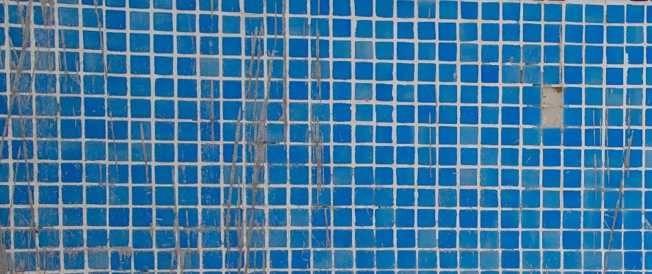 Pool surface in Bridgehampton, NY, with a crack.