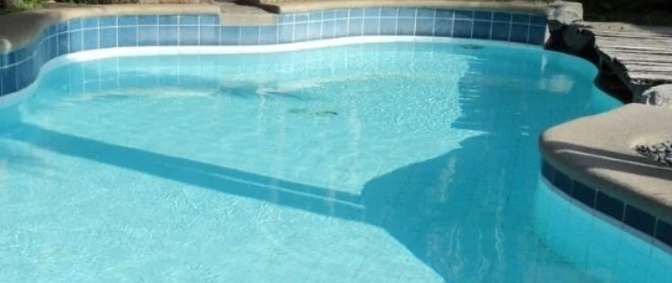 Pool in Bridgehampton, NY, with chlorine water.